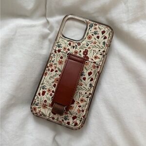 iPhone13 Walli Phone Case with Brown Strap